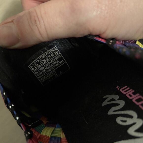 Skechers EZ Flex 2 Women's 9.5 Multi Color Rainbow Woven Memory Foam Walking - Picture 14 of 15